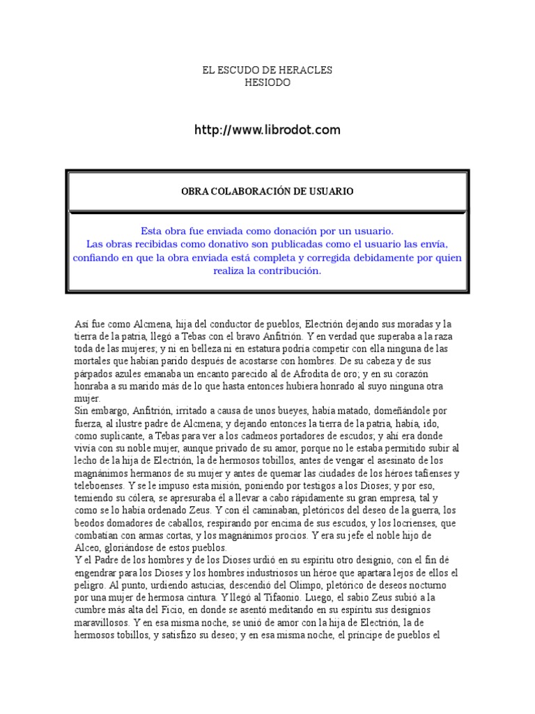hesiodo el escudo de heracles